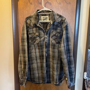 Mens XL BKE long sleeve button up cotton shirt